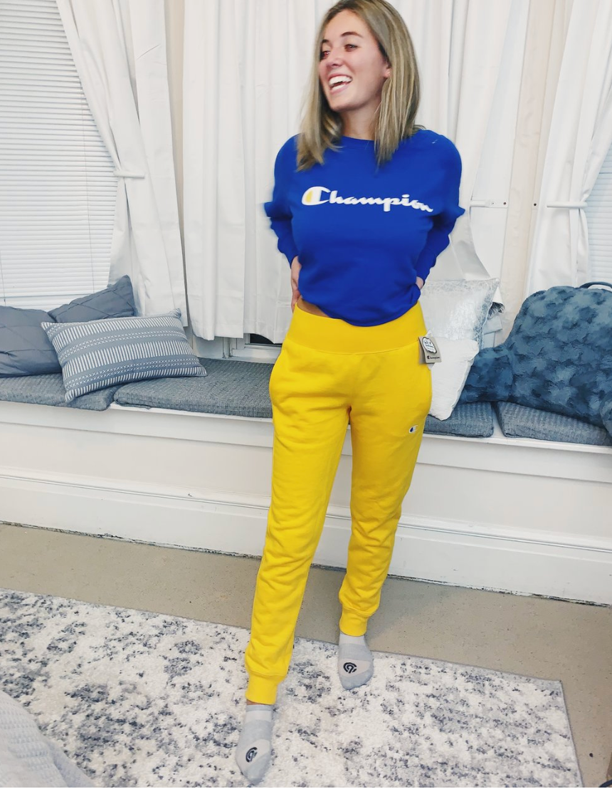 Yellow online champion joggers