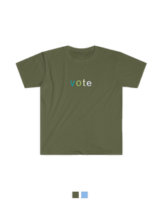 Vote Multicolored Embroidered tee