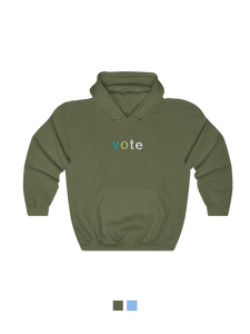 Vote Multicolored Embroidered Hoodie