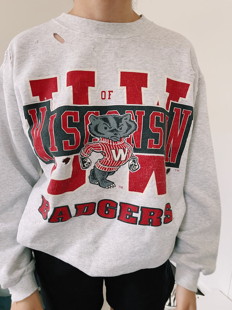 Wisconsin sweatshirt vintage hot sale