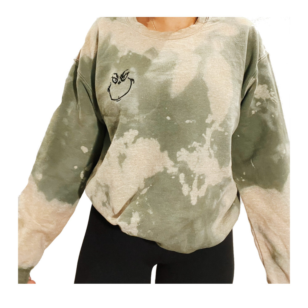 Bleached Grinch Sweatshirt