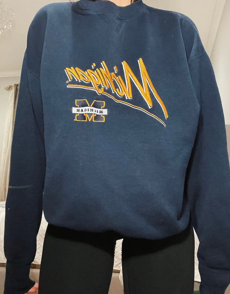 Michigan Embroidered  Vintage  crewneck