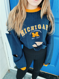 Michigan Vintage Distressed Sweatshirt