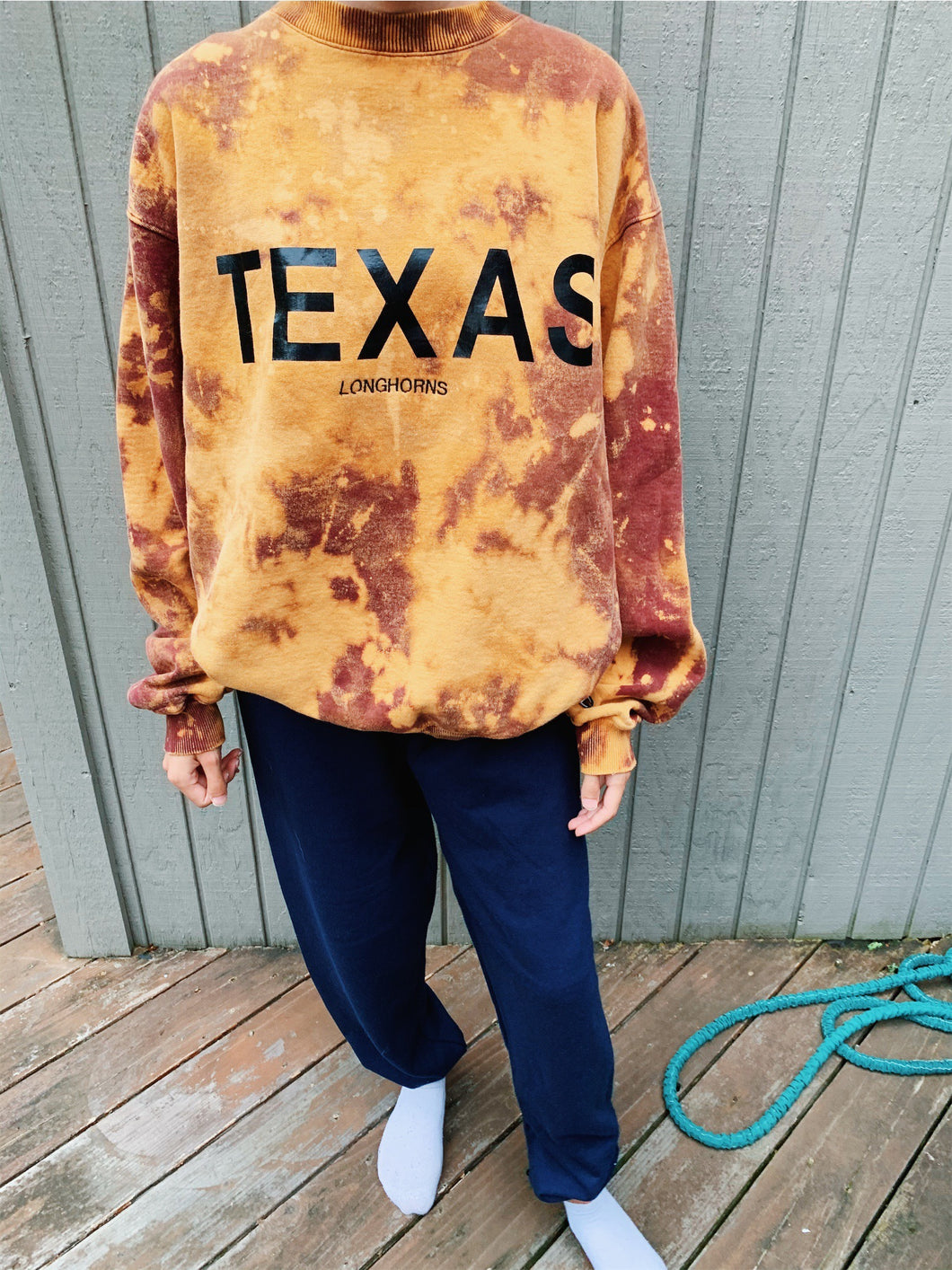 Texas Bleach Dye Champion Sweatshirt