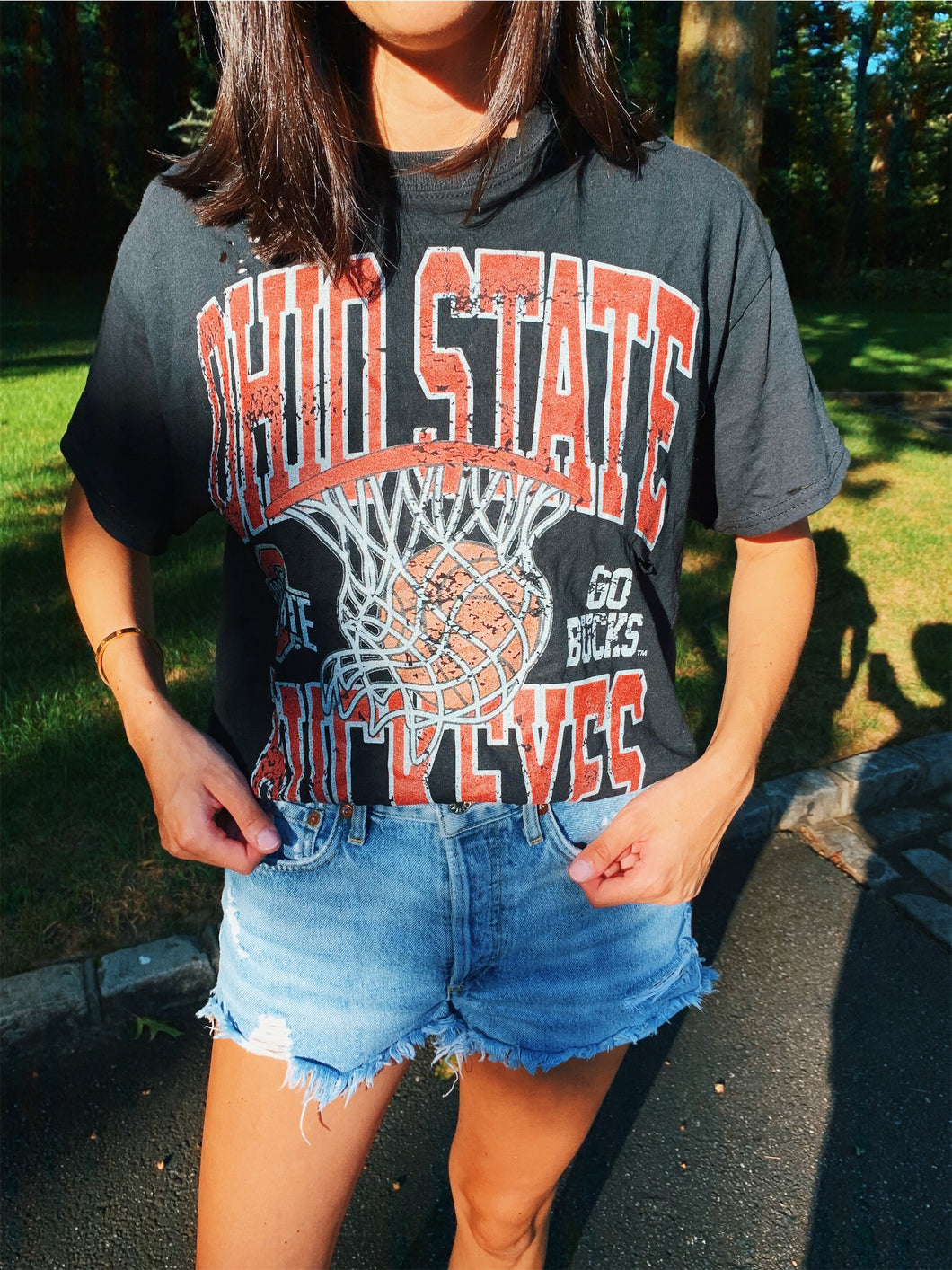 Ohio State Black Basketball Tee